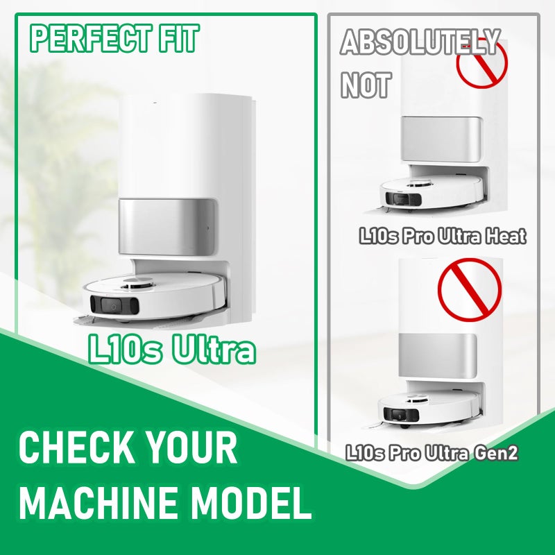 24 قطعة من قطع الغيار لمجموعة ملحقات المكنسة الكهربائية Dreame L10s Ultra/L10 Ultra، 2 فرشاة رئيسية، 4 مرشحات HEPA، 6 وسادات ممسحة، 6 أكياس غبار، 6 فرش جانبية [ليست لـ L10s Pro Ultra Heat] - Image 2